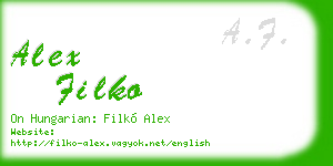 alex filko business card